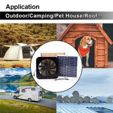 2X Mono-Polycrystalline Solar Panel with 13.5Inches Exhaust Fan Bracket Photovoltaic Fan Ventilation Cooling Solar Panel