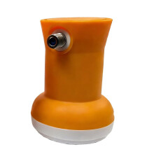 Single LNB High Gain Single Output LNB for KU Band Single Channel Receiver Satellite TV Receiver Orange