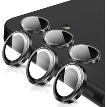 TECHTA Protection Caméra pour Samsung Galaxy A14 5G et A34 5G - Verre Trempé HD 9H Anti-Rayures - Noir