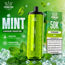 AL FAKHER HyperMax Prime 50K Menthe - Rechargeable - 50000 Bouffées - 1000mAh - 2ml + 2x10ml - 6mg/ml