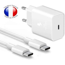 Chargeur - Samsung - Galaxy Xcover 5 - 25W - Câble Double Type C - Charge rapide 3A