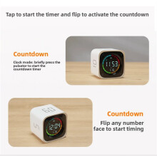 Multi Functional 4-in-1 Tick  Manual Countdown Rotary Timer Mechanical Cooking Timer Cooking Shower Stopwatch White