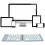 Dual Folding Wireless  Keyboard for  Cell Phone Tablet Computer  Mute Multi-Function Keyboard, B 2