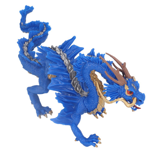 Chinesische Drachenfigur Blau Heimdeko 3+ 1