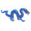 China Drachen Figur Kunststoff Blau ab 3 Jahren 16
