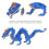 Chinesische Drachenfigur Modell Blau ab 3 Jahren 9
