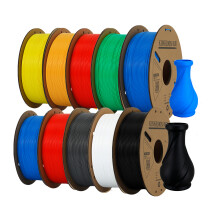 KINGROON Filament PLA 1.75mm, 300m, Lot de 10 bobines, Matériau pour imprimante 3D FDM, Mix de couleurs