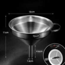 (13cm Set)Große Kapazität Edelstahl Öltrichter mit Filter für Haushalt Kochen und Bar Verwendung