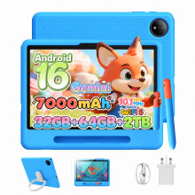 Luzglo P10 Kids tablet 3-7 Years Old, Android 16 Tablet, 10 Inch Tablets, Gemini AI, 90Hz, 32GB RAM+64GB ROM, 7000mAh/5G WiFi/Face ID, Tablet kids wit