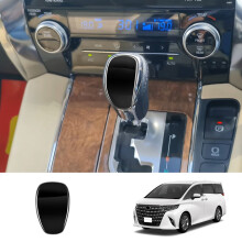 Car Shift Knob Trim Sticker Gear Trim for ALPHARD VELLFIRE 30 Series 2015-2022 Bright Black