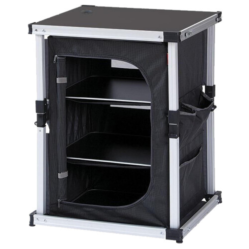 ISABELLA SINGLE CUPBOARD FOLDING 3 SHELF STORAGE CAMPING CARAVAN ACCESSORY