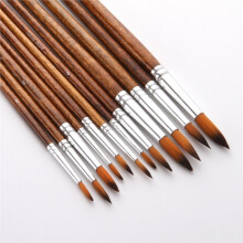 24-Delige Professionele Acrylverfkwastenset - Volledig Assortiment Maten voor Olieverf, Aquarel en Gemengde Kunst - Veelzijdige Kunstenaarskwasten