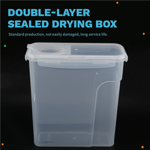 3D Printer PLA Filament Drying Box 1KG Material Tray Double Layer Sealing 4L Moisture Proof Storage Container White 2