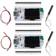 2 Placas de Desarrollo Heltec LoRa32 V3 de 868 MHz SX1262 con Pantalla OLED de 0,96 Pulgadas, BT+WiFi y Kit LoRa para IOT para Meshtastic