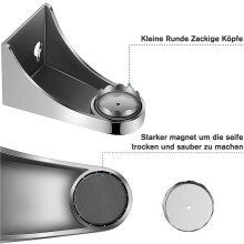 4X Soap Holder Magnetic, Soap Dishes Wall Mounted,Soap Dish Easy to Use,for Bathroom Wall,Kitchen Sink,Etc