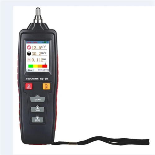 Vibration Analyzer Digital Vibration Meter Handheld Vibration Monitor Color Display Mechanical Equipment Test Probe 2