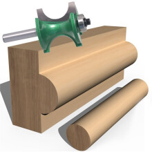 Voor Houtfrees, Vlakfrees, Vingerfrees, 8 mm Schacht, Afgeronde Radiusfrees, Routerfrees, Houtbewerkingsfrees