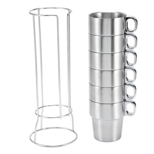 Kaffeetassen Set 6 Tassen Edelstahl Verbrühschutz 1