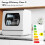 Hermitlux Table Top Dishwasher 6 Programmes, 5 Place Settings, Glass Door 8