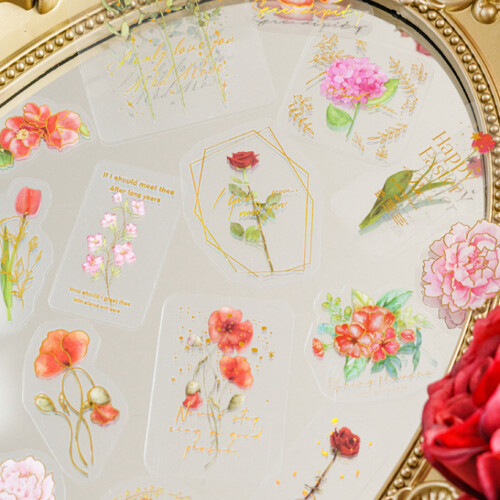 Blumendesign Aufkleber 30 Stück für DIY