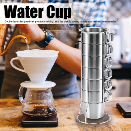 Kaffeetassen Set 6 Tassen Edelstahl Verbrühschutz