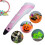 (Pink EU)3d Printing Drawing Graffiti Art Pen Creative Toy Gift Development Imagination 5