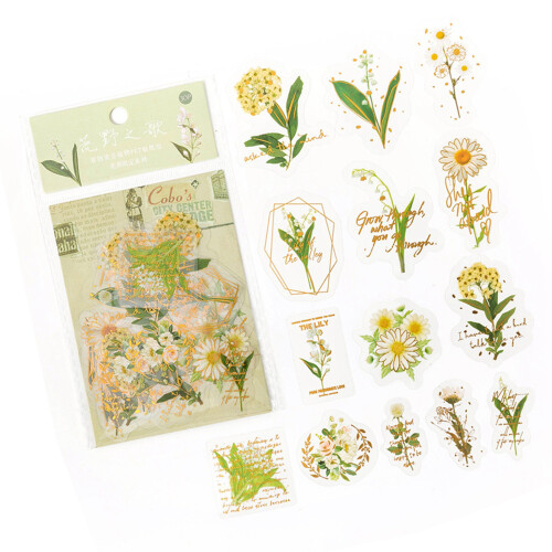 30 Aufkleber Blumendesign für Tagebuch 2