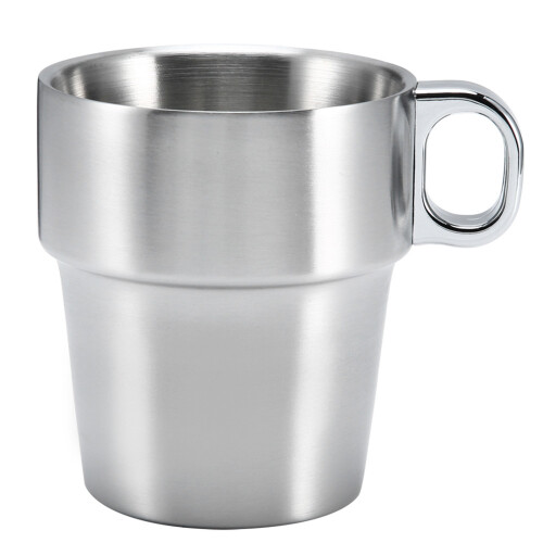 Edelstahl Kaffeetassen Set 6 Tassen 2