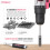 Hi-Spec 18V Cordless Power Drill Driver Set with Case for Repairs, Pink 4