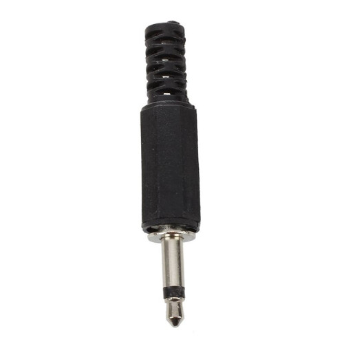 25 X Black Plastic 3.5mm Male Mono Plug Jack Audio Adapter Connector 2