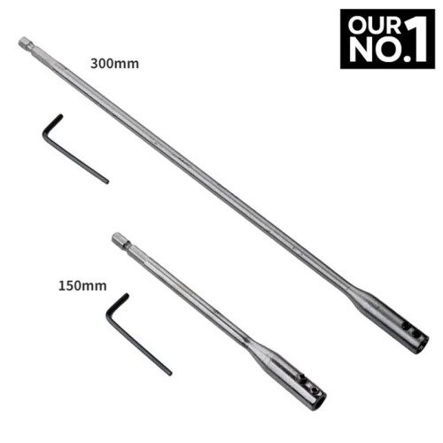 150/300mm Hex Shank Extension Rod, Alloy Steel Quick Release Drill Bit Extender 2