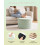 Bonlife Extra Large Round Ottoman with Storage, Folding Boucle Stool, 56cm 6