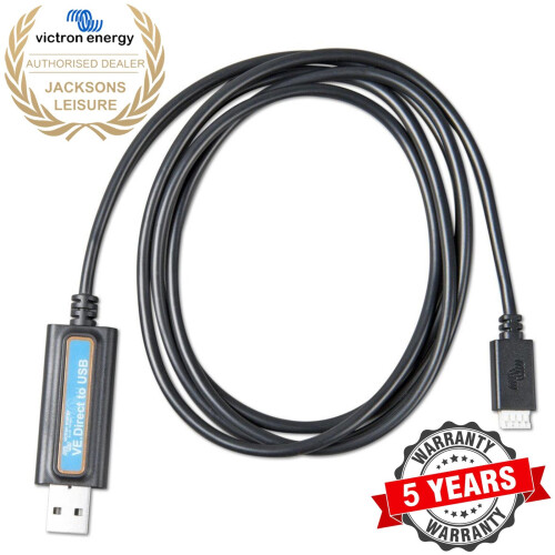VICTRON USB CABLE CONNECT INTERFACE VE DIRECT BLUESOLAR SMARTSOLAR MPPT TO PC 1