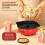 KOMORE Popcorn Machine, Popcorn Maker, Nonstick Coating, Removable Lid Red 5