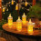 6 PeçAs de Luzes de Lanterna de Vela Do Ramadã,  Luzes de Lanterna de Ouro de 6,1 Polegadas, Luzes Decorativas de Lanternas Suspensas Mubarak 3