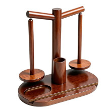 Soporte de Madera para Hilo de Ganchillo y Punto, Giratorio Magnético para Hilo, Organizador de Accesorios de Ganchillo