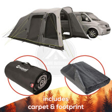 OUTWELL BLOSSBURG AWNING 380 AIR CAMPERVAN DRIVE AWAY CARPET & FOOTPRINT BUNDLE