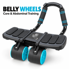 4 Wheel Ab Roller Core Trainer with Elbow Support Home Gym Fitness Exercise Tool
