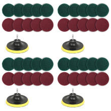 44Pcs Power Scrubber Brush Set Polishing Pad for Drill Powered Brush Tile Scrubber Scouring Pads Cleaning Tool