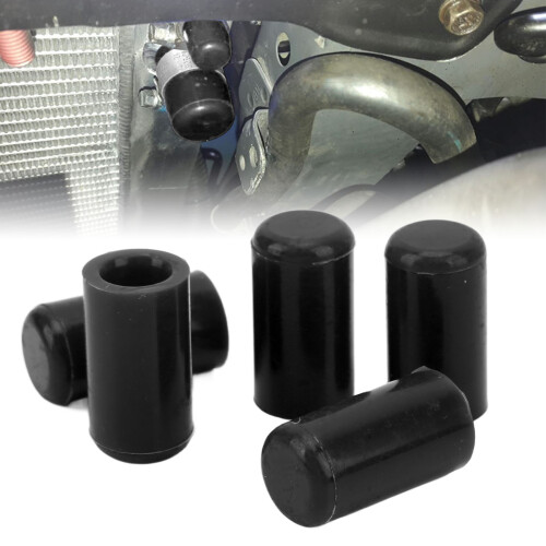 Vakuumschlauchkappe Silikon 10 mm 10 Stück Black 1