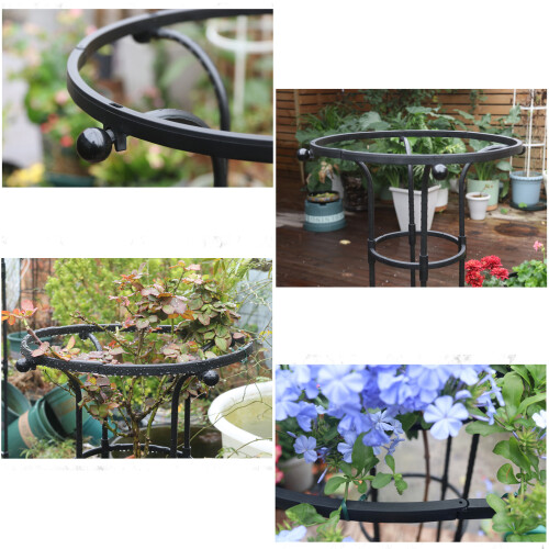 Rankhilfe Weiß 65cm Schirm Einzelring Pflanze 1