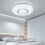 (48W, 5PCS) Cool White LED Ceiling Light, Milky White Structure Design, Simple Master Bedroom Ceiling Light, Circular Starry Sky Pattern 2