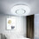 (48W, 5PCS) Cool White LED Ceiling Light, Milky White Structure Design, Simple Master Bedroom Ceiling Light, Circular Starry Sky Pattern 3