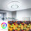 (48W, 5PCS) Cool White LED Ceiling Light, Milky White Structure Design, Simple Master Bedroom Ceiling Light, Circular Starry Sky Pattern 6