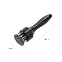 (Black)Home Use Meat Tenderizer With Stainless Steel Pins For Breaking Connective Juiciness Tissue