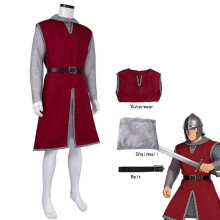 (L)Medieval Knight Costume Cosplay Suit With Polyester Fabric For Halloween Party