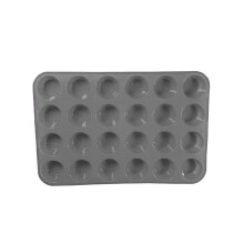 (Gray)Modern Silicone Cake Molds 24 Slot Baking Pan For Home Kitchen Crafting Dessert