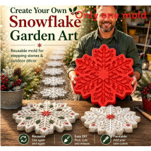(Snowflakes )Garden Stepping Stone Mold With Butterfly Bee Pumpkin Design For Projects Craft