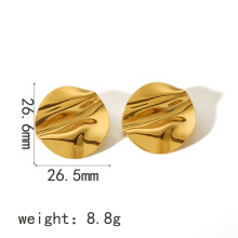 (Style C) Geometric Titanium Steel Ear Jewelry For Women With Round And Elements Square