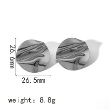 (Style D) Geometric Titanium Steel Ear Jewelry For Women With Round And Elements Square